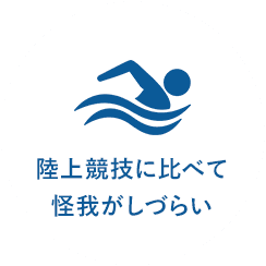 陸上競技に比べて怪我がしづらい